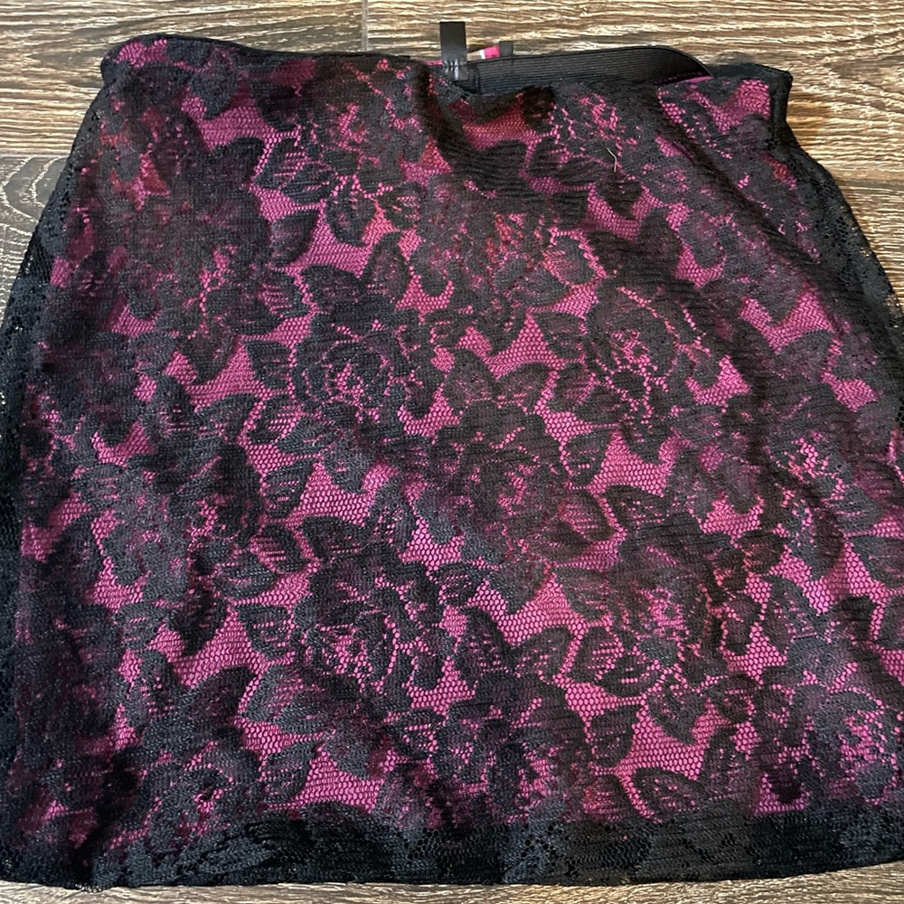 Pink gothic lace skirt